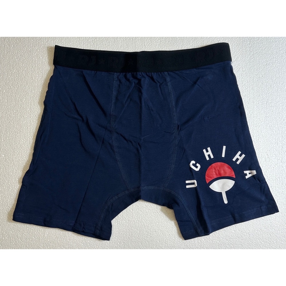 Ripple Junction Naruto Shippuden Uchiha Clan Logo Boxer Briefs Navy Blue Size Sm
